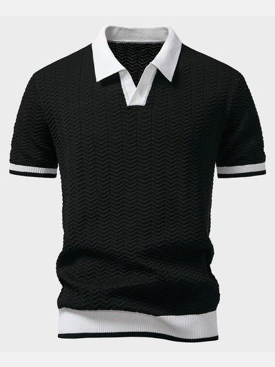 Santorini V-Neck Polo & Ribbed Trousers Set