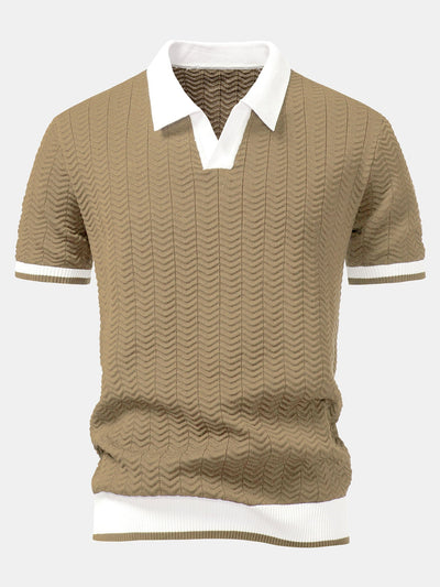 Santorini V-Neck Polo & Ribbed Trousers Set