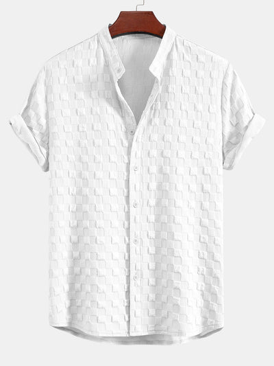 Jacquard Check Shirt & Shorts Set