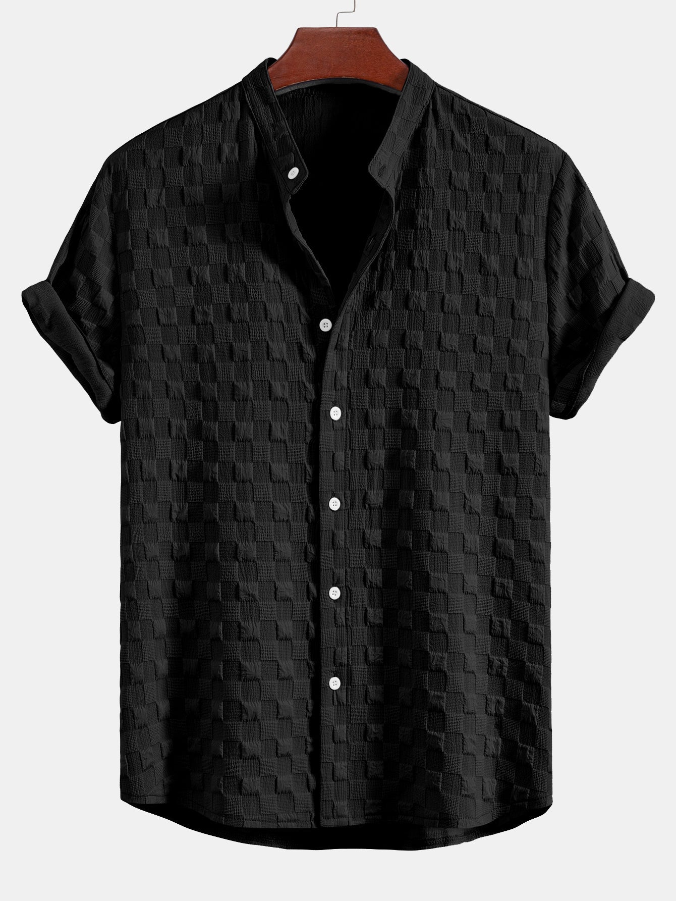 Jacquard Check Shirt & Shorts Set