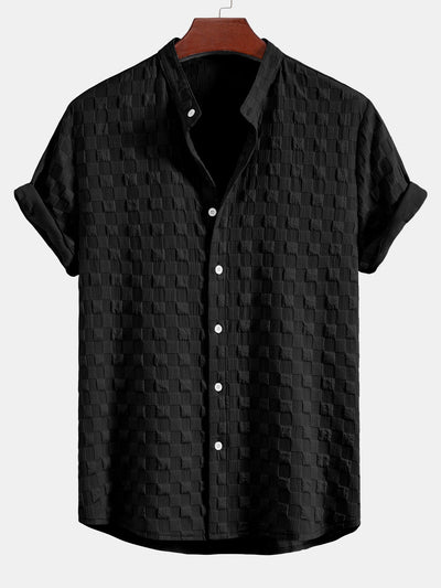Jacquard Check Shirt & Shorts Set
