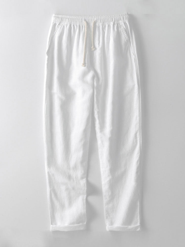 Havana Crochet Polo & Linen Trousers Set