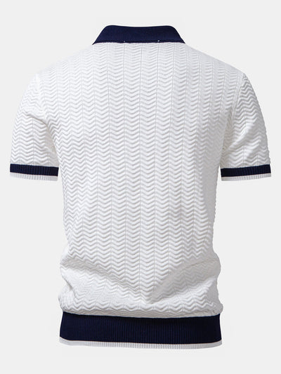 Santorini V-Neck Polo & Ribbed Trousers Set