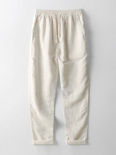 Jacquard Shirt & Linen Trousers Set