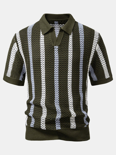 Havana Crochet Polo & Linen Trousers Set