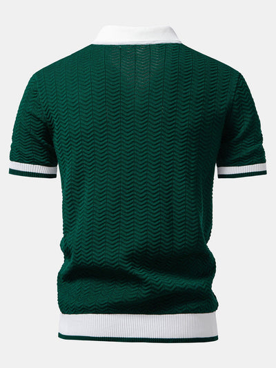 Santorini V-Neck Polo & Ribbed Trousers Set
