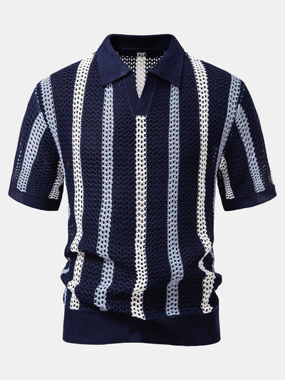 Havana Crochet Polo & Linen Trousers Set