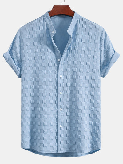 Jacquard Check Shirt & Shorts Set