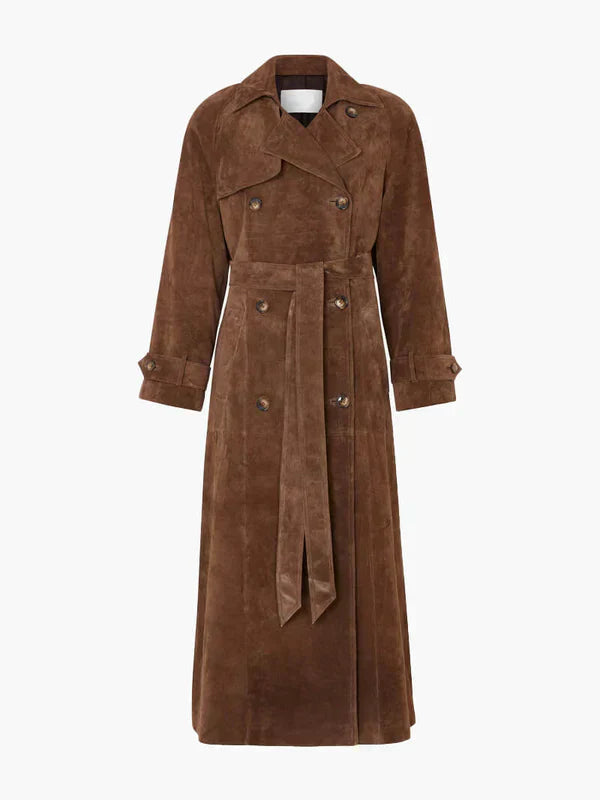 Yaren – Elegant Suede Trench Coat