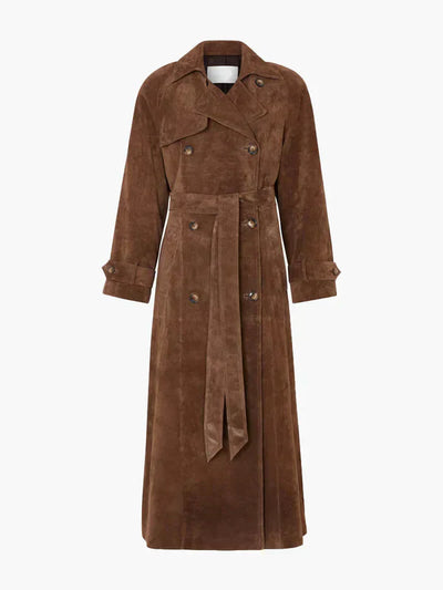 Yaren – Elegant Suede Trench Coat