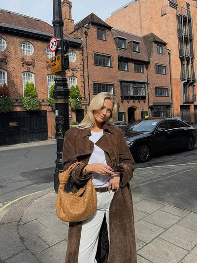 Yaren – Elegant Suede Trench Coat