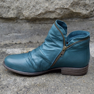 Mariel - Leather Boots with Zip