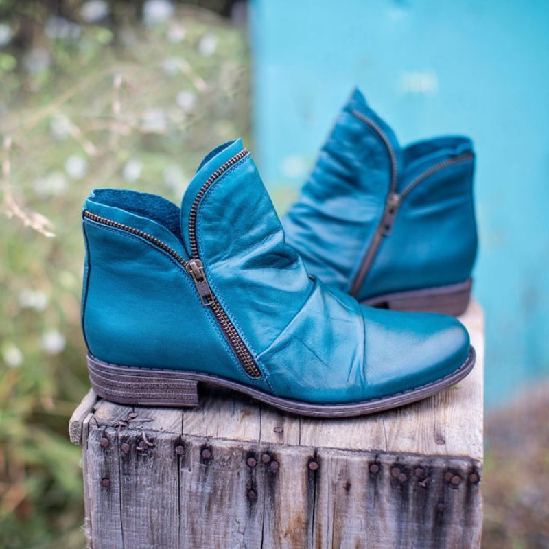 Mariel - Leather Boots with Zip
